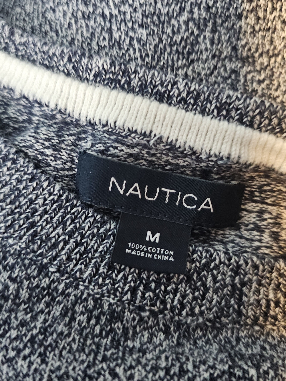 Nautica Nautical Sweater Size M Blue Cotton - Picture 5 of 6